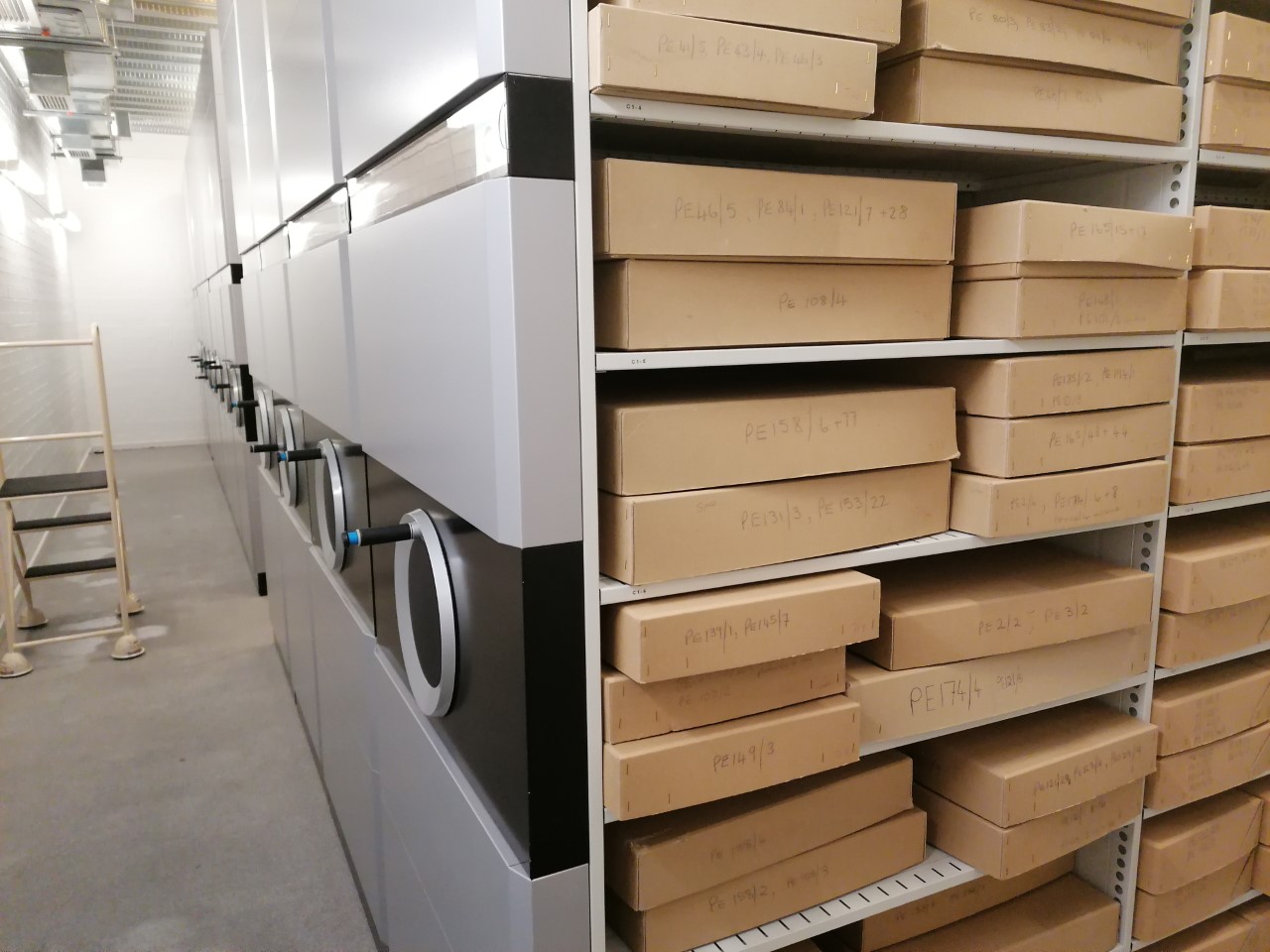 Photograph of one of the archives repositories at the Treasure House in Beverley