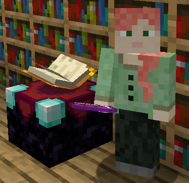 Picture of an Archivist in Minecraft